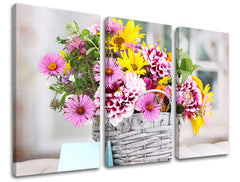 Τοιχογραφία 3 τμημάτων FLOWERS KV030E30