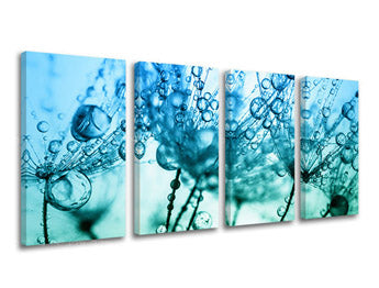 Ζωγραφική τοίχου 4 τμημάτων FLOWERS KV060E41