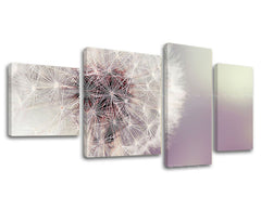 Ζωγραφική τοίχου 4 τμημάτων FLOWERS KV065E40