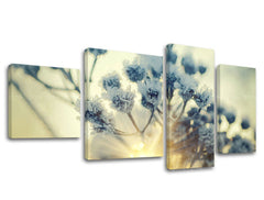 Ζωγραφική τοίχου 4 τμημάτων FLOWERS KV068E40