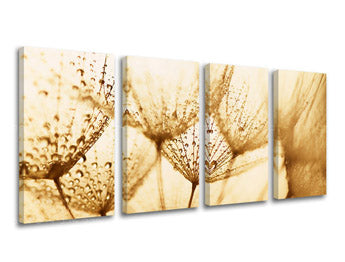 Ζωγραφική τοίχου 4 τμημάτων FLOWERS KV071E41