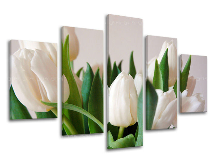 Ζωγραφική τοίχου 5 τμημάτων FLOWERS XOBKV108E50