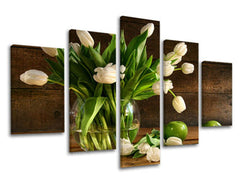 Ζωγραφική τοίχου 5 τμημάτων FLOWERS XOBKV113E50