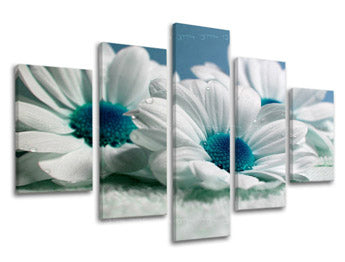 Ζωγραφική τοίχου 5 τμημάτων FLOWERS XOBKV126E50