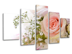 Ζωγραφική τοίχου 5 τμημάτων FLOWERS XOBKV134E50