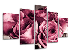 Ζωγραφική τοίχου 5 τμημάτων FLOWERS XOBKV139E50