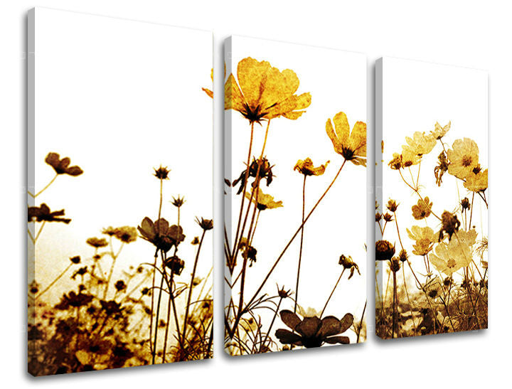 Τοιχογραφία 3 τμημάτων FLOWERS XOBKV143E30