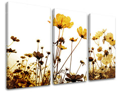 Τοιχογραφία 3 τμημάτων FLOWERS XOBKV143E30