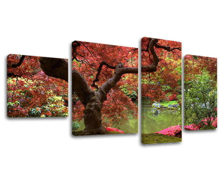 Η εικόνα σε καμβά 4 μέρη ΔΕΝΔΡΑ ST001E40