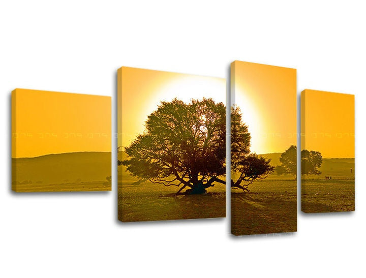 Ζωγραφική τοίχου 4 τμημάτων ΔΕΝΔΡΑ