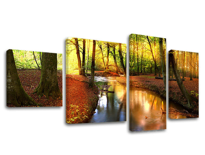 Ζωγραφική τοίχου 4 τμημάτων TREES ST032E40