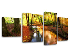 Ζωγραφική τοίχου 4 τμημάτων TREES ST032E40