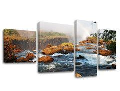 Ζωγραφική τοίχου 4 τμημάτων WATERFALLS VO009E40