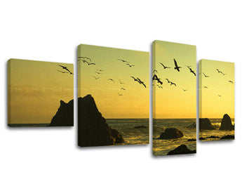 Η εικόνα σε καμβά 4 μέρη WEST SLNKA ZS008E40