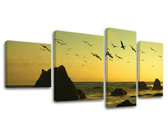 Η εικόνα σε καμβά 4 μέρη WEST SLNKA ZS008E40