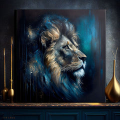 Pittura decorativa su tela - PREMIUM ART - Lion's Strength and Grace