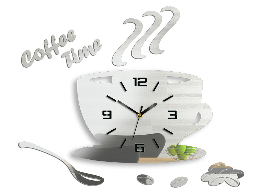 Ρολογια τοιχου COFFE TIME 3D MIRROR