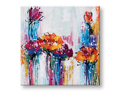 Ζωγραφισμένη εικόνα τοίχου ABSTRAKT 1 μέρος CFAAB015 - 60x60 cm