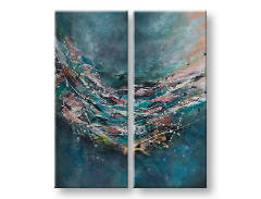 Ζωγραφισμένη τοιχογραφία ABSTRAKT 2-part CWFAB042 - 100x120 cm