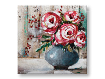 Ζωγραφισμένη εικόνα τοίχου FLOWERS 1 μέρος CFAFL005 - 70x70 cm