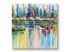 Ζωγραφισμένη εικόνα τοίχου LANDSCAPE 1 μέρος CFALN013 - 60x60 cm