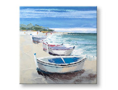 Ζωγραφισμένη εικόνα τοίχου BOATS 1 μέρος 70x70 cm CFAZH3549E1