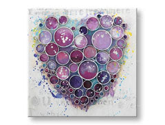 Ζωγραφισμένη εικόνα τοίχου HEART 1 μέρος CFAZH4250E1 - 60x60 cm