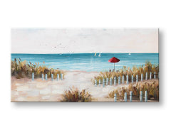 Ζωγραφισμένος πίνακας τοίχου BEACH 1 μέρος 100x50 cm CFAZH5044E1