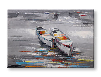 Ζωγραφισμένη τοιχογραφία BOATS 1 μέρος 90x60 cm CFAZH5057E1