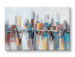 Ζωγραφισμένος πίνακας τοίχου CITY 1 μέρος 90x60 cm CFAZH5135E1