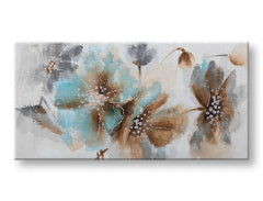 Ζωγραφισμένη εικόνα τοίχου FLOWERS 1 μέρος 100x50 cm CFAZH5984E1