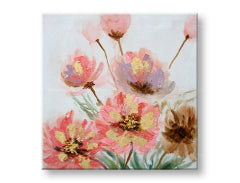 Ζωγραφισμένη εικόνα τοίχου FLOWERS 1 μέρος 60x60 cm CFAZH6001E1