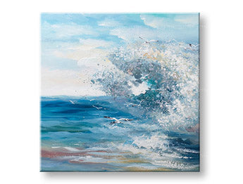Ζωγραφισμένη εικόνα τοίχου SEA WAVES 1-part 70x70 cm CFAZH6279E1