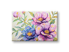 Ζωγραφισμένη εικόνα τοίχου FLOWERS 1 μέρος CFAZH6287E1 - 90x60 cm