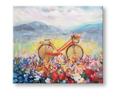 Ζωγραφισμένη τοιχογραφία SUMMER ON THE RIVER 1 μέρος 70x60 cm CFAZH6341E1