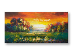 Ζωγραφισμένη ζωγραφική τοίχου LUKE 1 μέρος 100x50 cm CFAZH6429E1