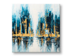 Ζωγραφισμένος πίνακας τοίχου CITY 1 μέρος 70x70 cm CFAZH6540E1