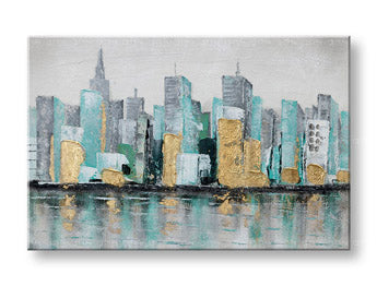 Ζωγραφισμένος πίνακας τοίχου CITY 1 μέρος 90x60 cm CFAZH6545E1