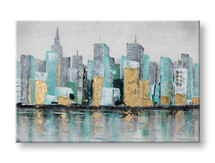 Ζωγραφισμένος πίνακας τοίχου CITY 1 μέρος 90x60 cm CFAZH6545E1