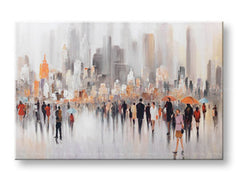 Ζωγραφισμένος πίνακας τοίχου CITY 1 μέρος 120x80 cm CWF1481TDE1