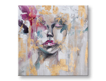 Ζωγραφισμένη τοιχογραφία ΓΥΝΑΙΚΑ 1 μέρος 80x80 cm CWF1539HE1