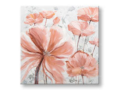 Ζωγραφισμένη εικόνα τοίχου FLOWERS 1 μέρος CWF1559WE1 - 70x70 cm