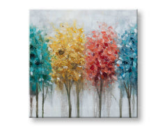 Ζωγραφισμένη τοιχογραφία ΔΕΝΔΡΑ 1 μέρος 60x60 cm CWF1717HE1