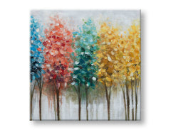 Ζωγραφισμένη τοιχογραφία ΔΕΝΔΡΑ 1 μέρος 60x60 cm CWF1718HE1