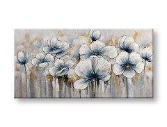 Ζωγραφισμένη εικόνα τοίχου FLOWERS 1 μέρος 100x50 cm CWF1781SDE1