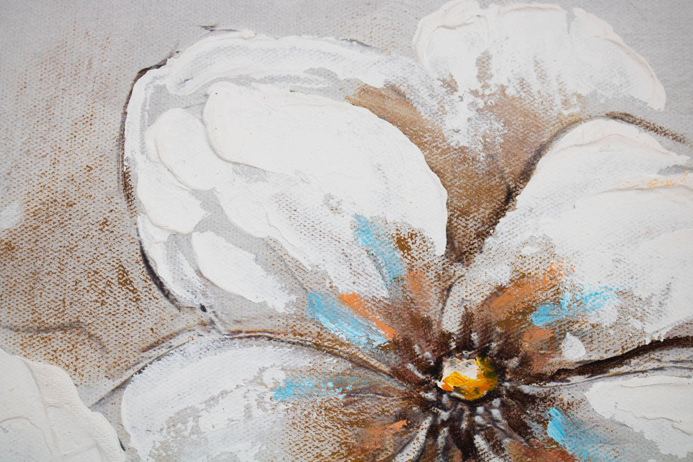 Ζωγραφισμένη εικόνα τοίχου FLOWERS 1 μέρος 100x50 cm