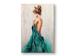 Ζωγραφισμένος πίνακας τοίχου ΓΥΝΑΙΚΑ 1 μέρος CWF1795H10E1 - 60x90 cm