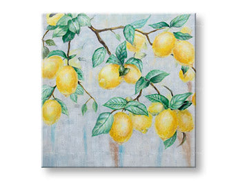 Ζωγραφισμένος πίνακας τοίχου CITRONS 1 μέρος 60x60 cm CWF1840SDE1
