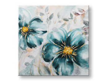 Ζωγραφισμένη εικόνα τοίχου FLOWERS 1 μέρος CWF1973WE1 - 70x70 cm