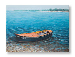 Ζωγραφισμένη τοιχογραφία BOAT 1 μέρος CWFBC032 - 120x90 cm